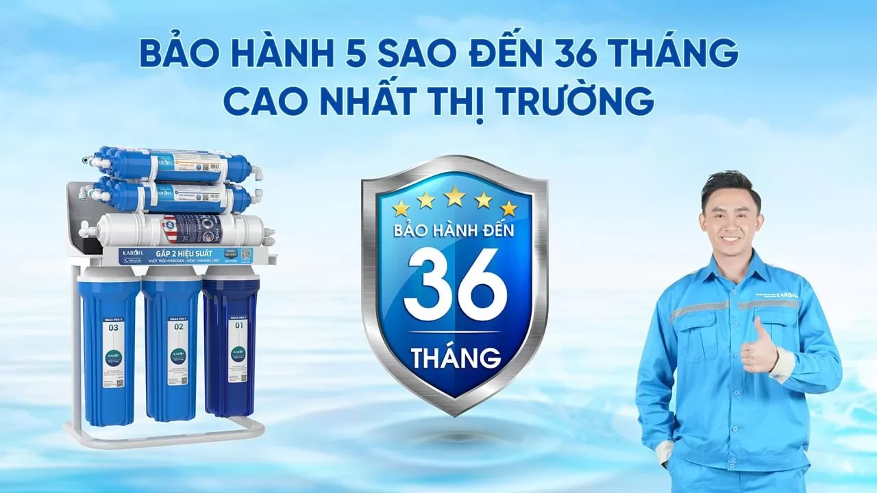 Máy lọc nước Karofi KHY-TN100 bảo hành 36 tháng - cao nhất thị trường