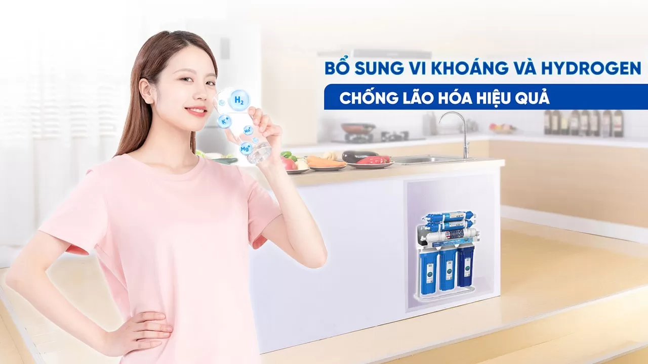 Karofi KHY-TN100 bổ sung Hydrogen, ion kiềm và khoáng chất tốt cho sức khỏe