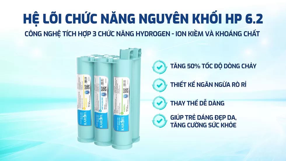 Hệ lõi chức năng Smax HP 6.2 đúc nguyên khối chống rò rỉ, hạn chế tái nhiễm khuẩn