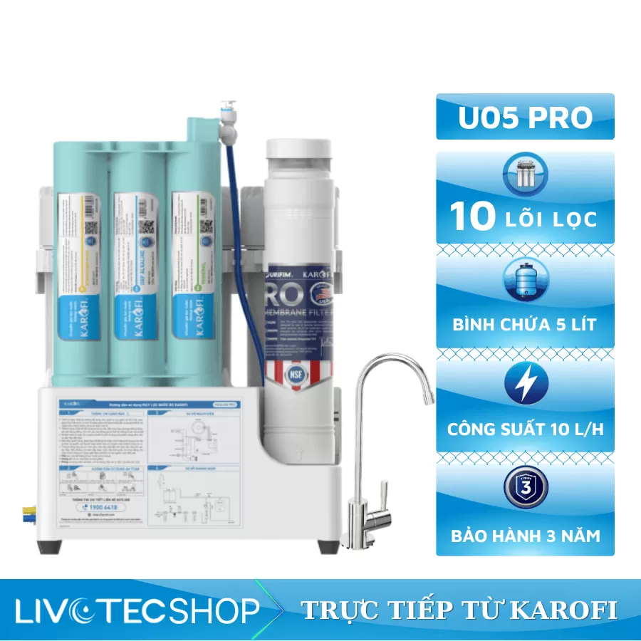 Máy lọc nước để gầm Karofi KAQ-U05 Pro