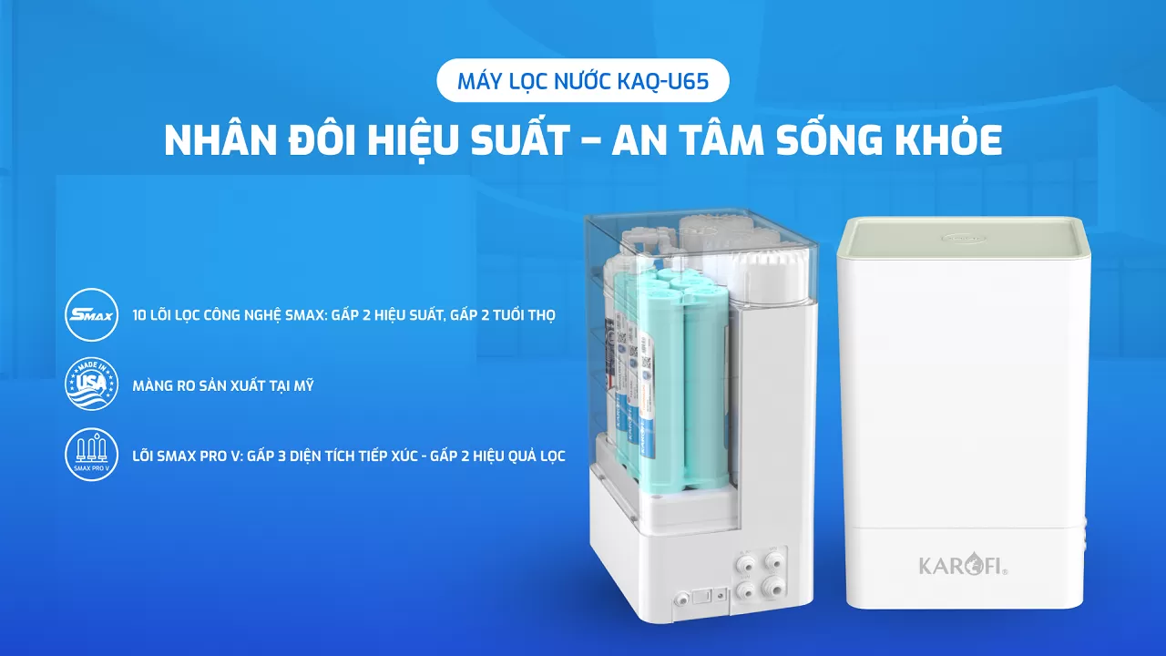 Máy lọc nước RO Karofi KAQ-U65