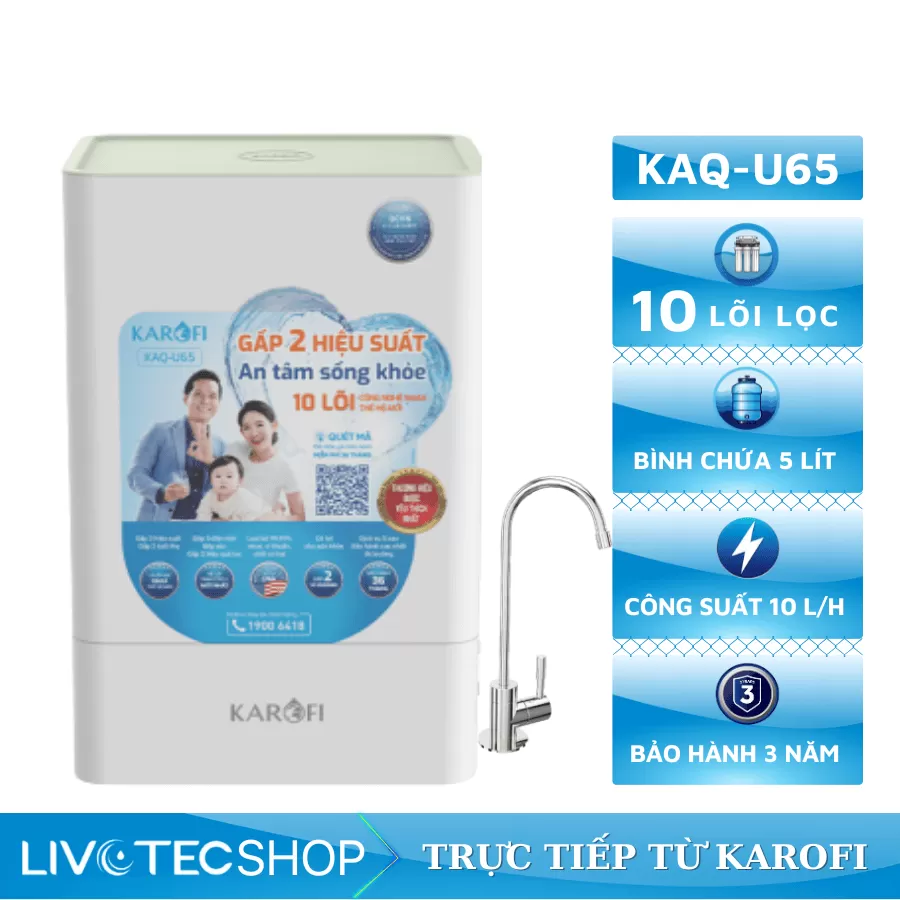 Máy lọc nước RO Karofi KAQ-U65