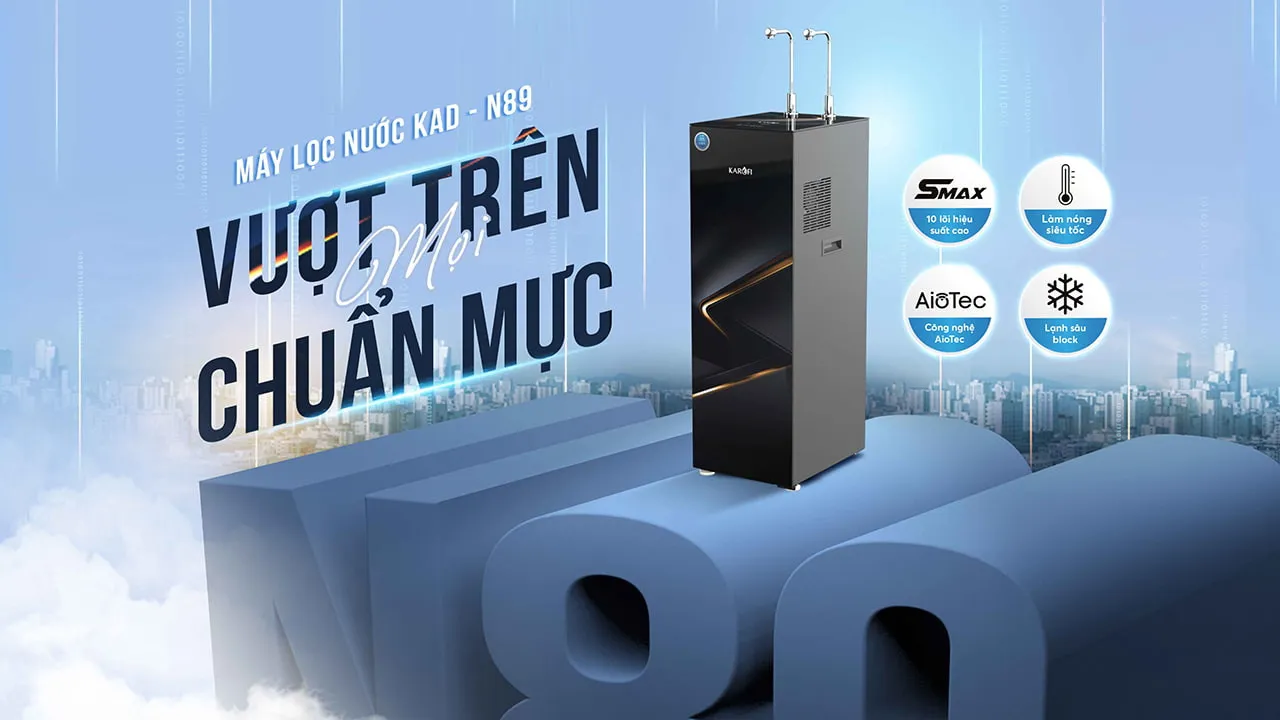 Máy lọc nước nóng lạnh Karofi KAD-N89 