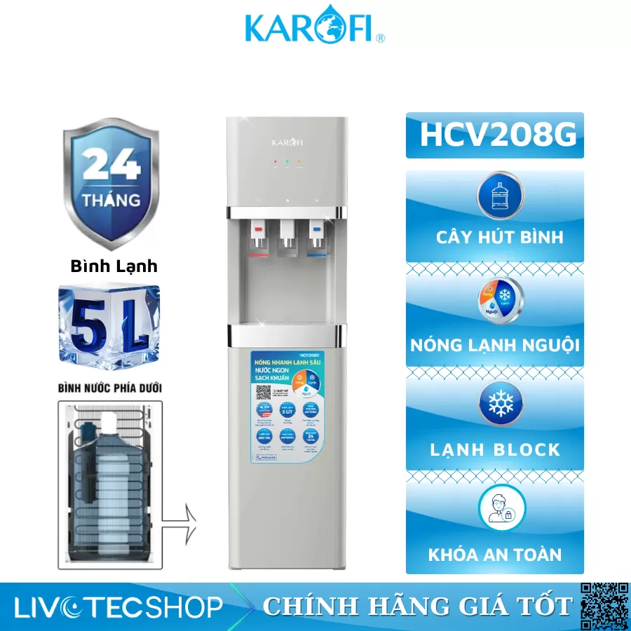 Máy nóng lạnh Karofi HCV208G