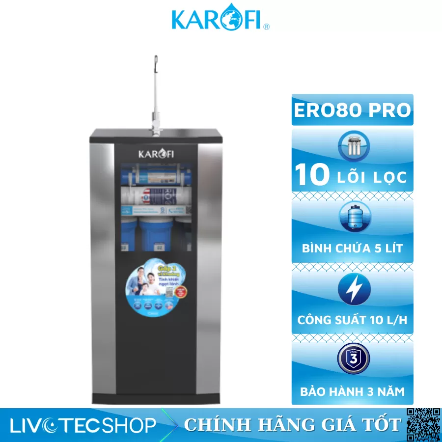 Máy lọc nước RO Karofi ERO80 PRO