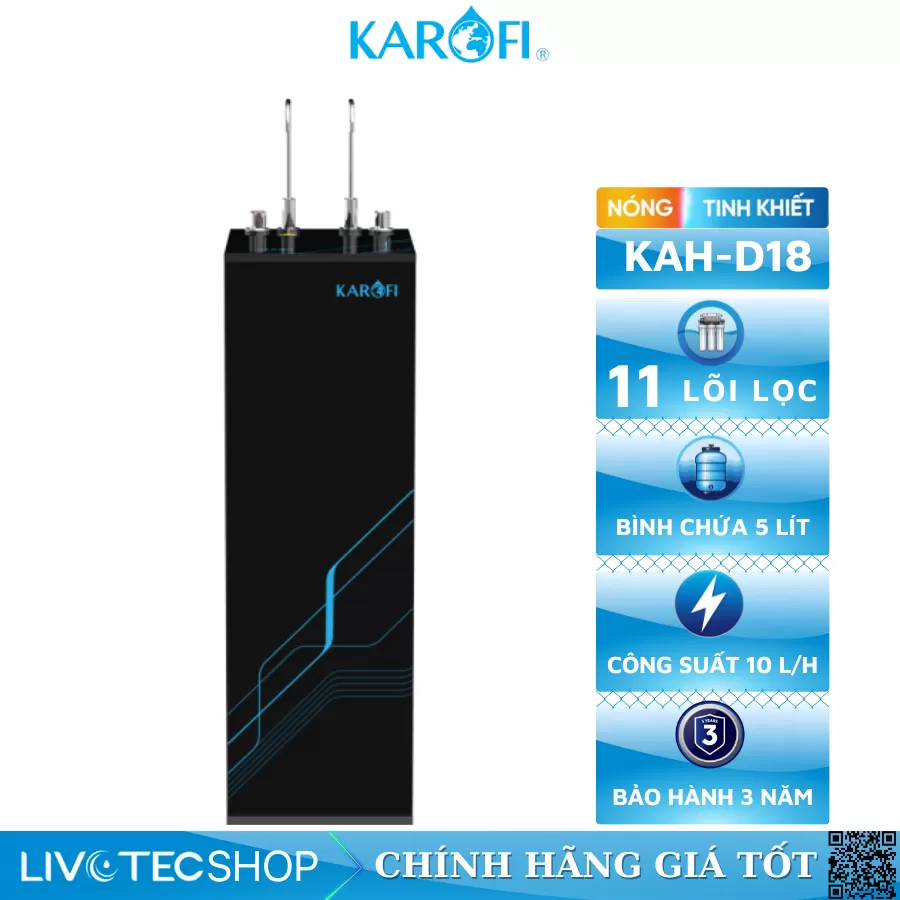 Máy lọc nước nóng nguội Karofi KAH-D18