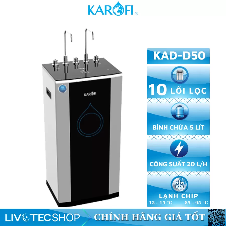 Máy lọc nước nóng lạnh Karofi KAD-D50
