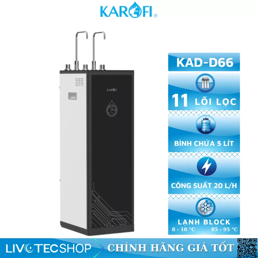 Máy lọc nước nóng lạnh Karofi KAD-D66