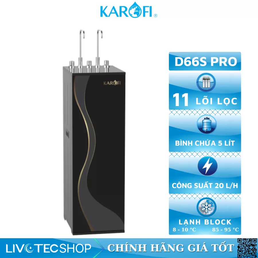 Máy lọc nước nóng lạnh Karofi KAD-D66S PRO