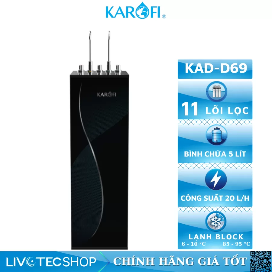 Máy lọc nước nóng lạnh Karofi KAD-D69
