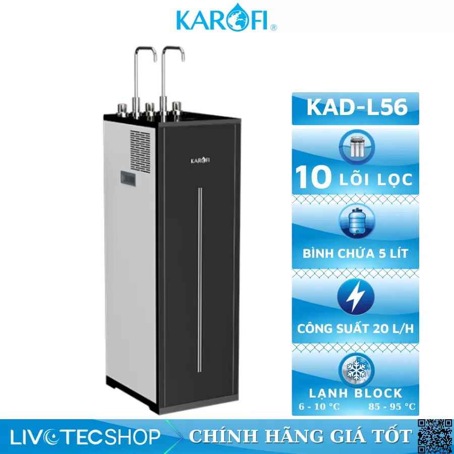 Máy lọc nước nóng lạnh Karofi KAD-L56