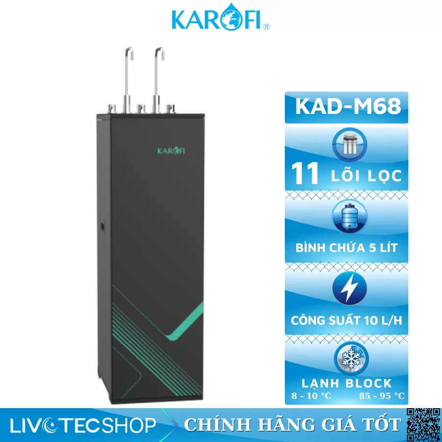 Máy lọc nước nóng lạnh Karofi KAD-M68
