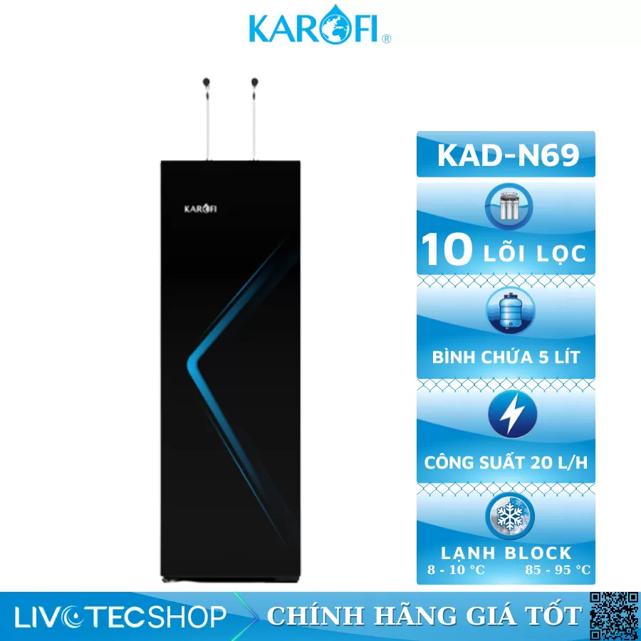 Máy lọc nước nóng lạnh Karofi KAD-N69