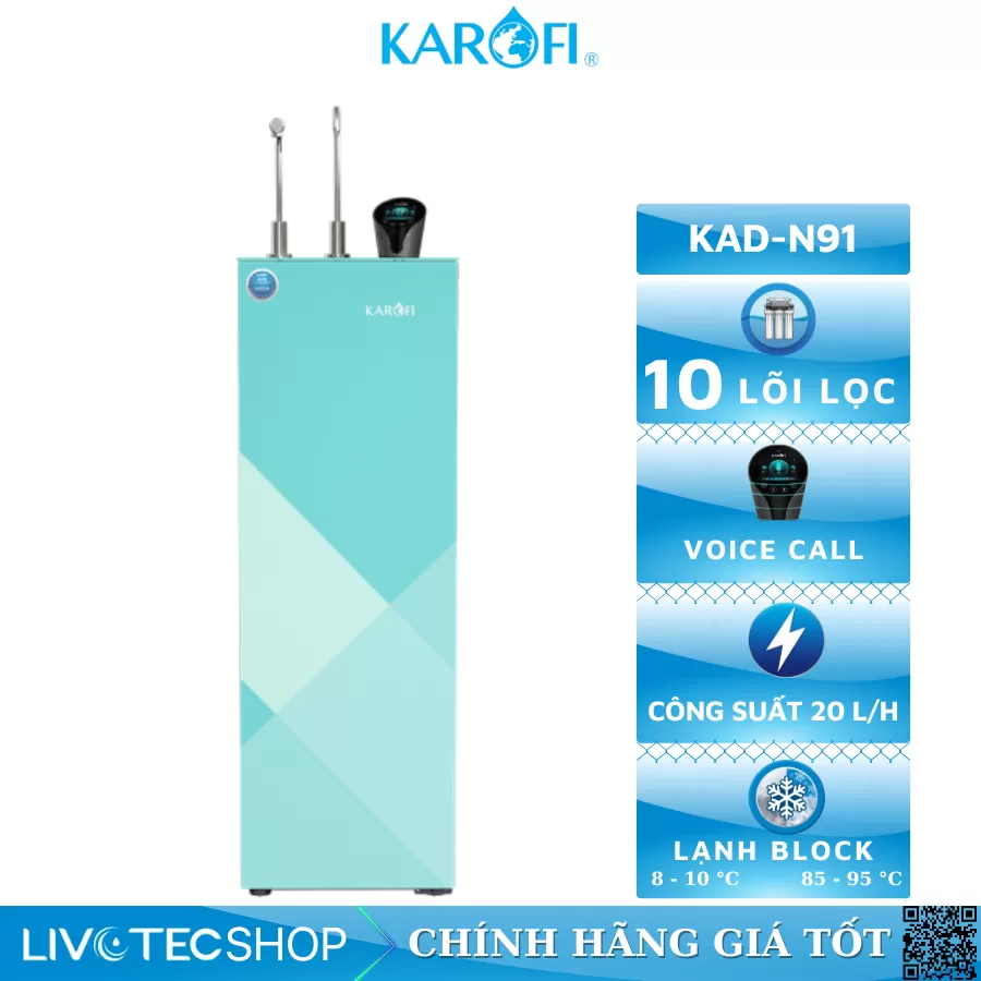 Máy lọc nước nóng lạnh Karofi KAD-N91