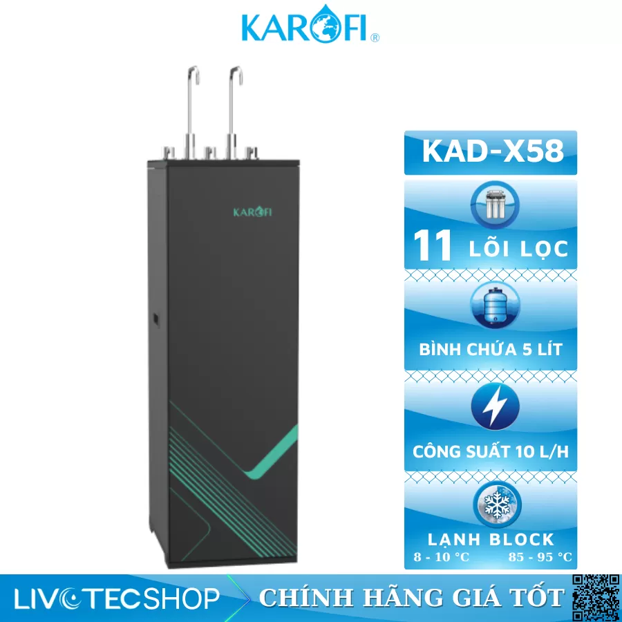 Máy lọc nước nóng lạnh Karofi KAD-X58