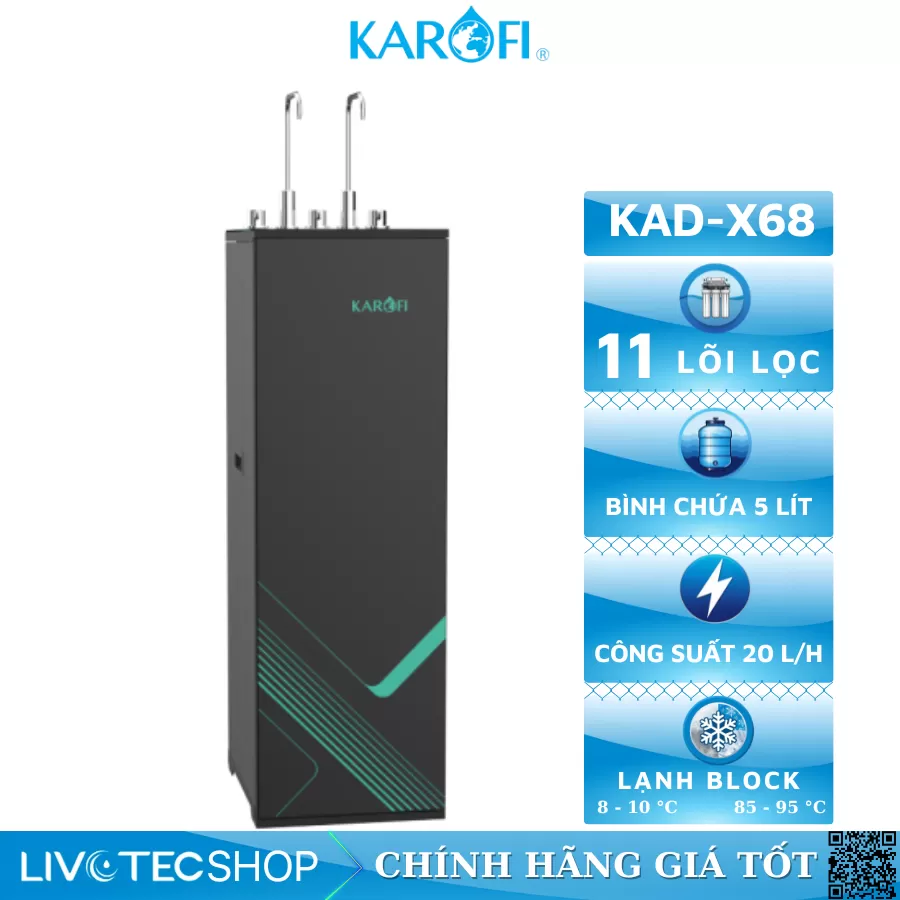 Máy lọc nước nóng lạnh Karofi KAD-X68