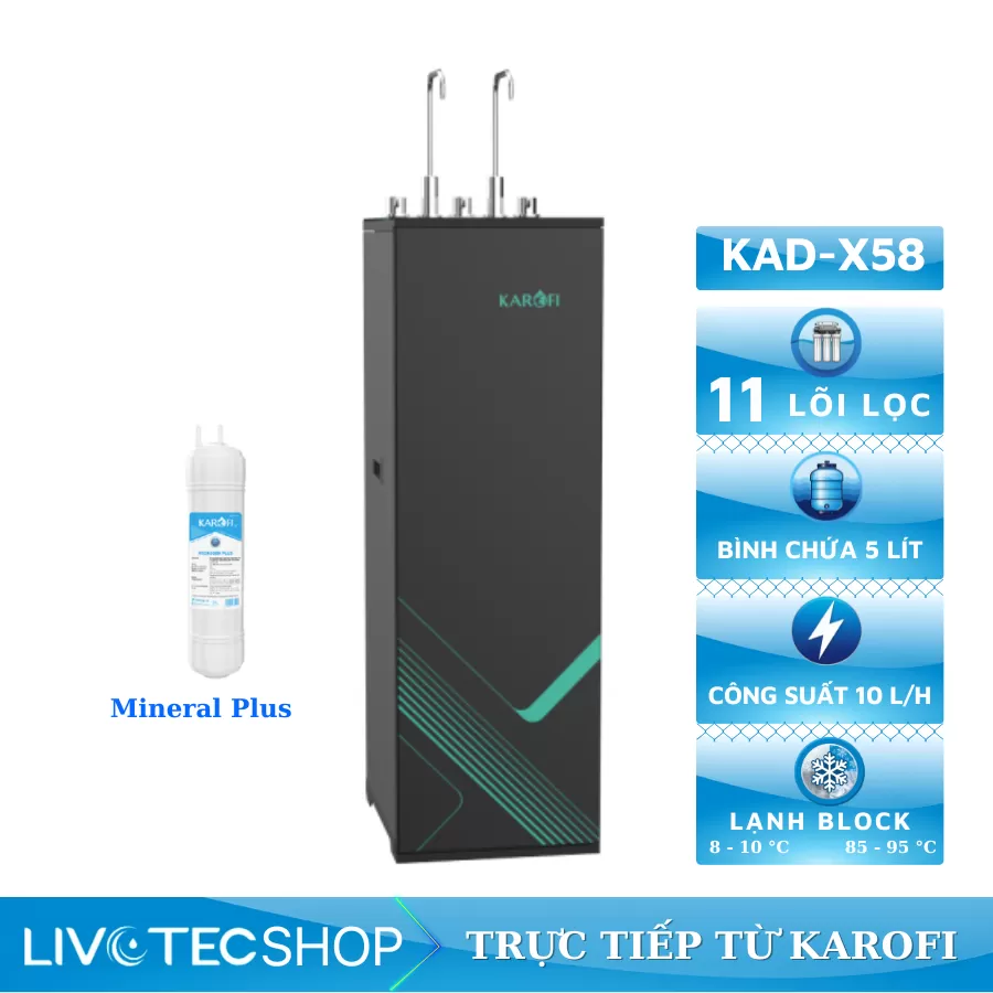 Máy lọc nước nóng lạnh Karofi KAD-X58