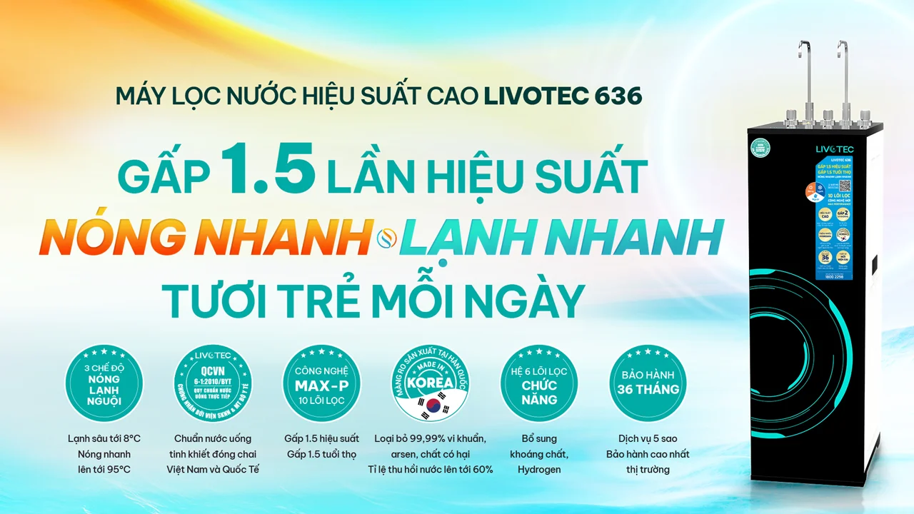 Máy lọc nước nóng lạnh Livotec 636 