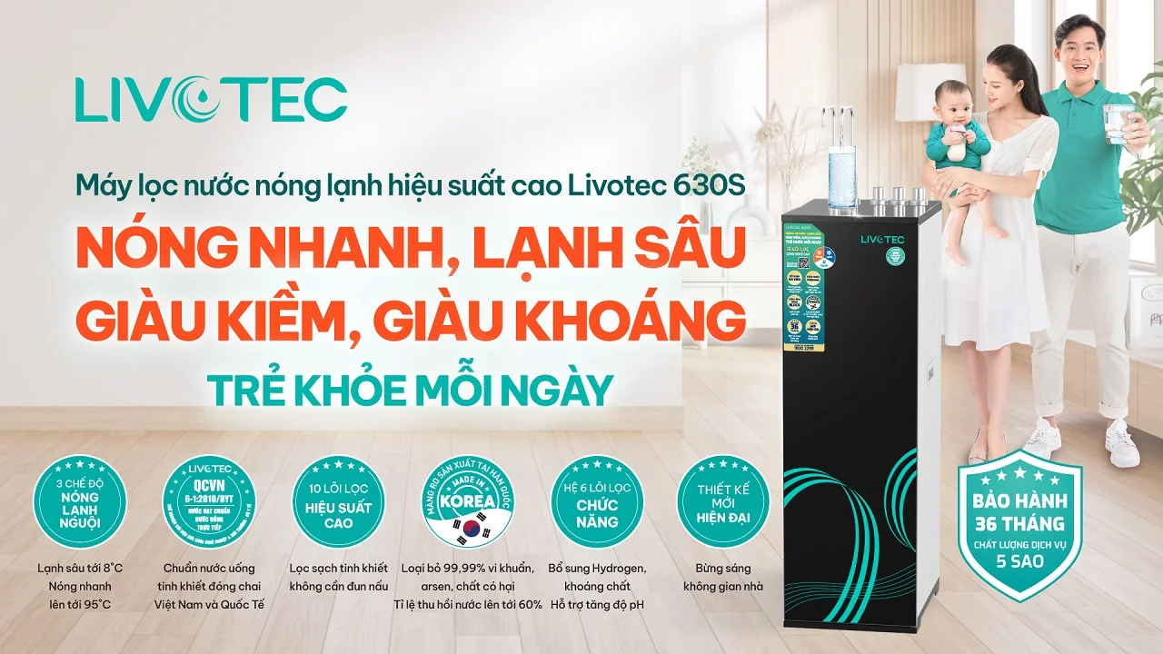 M&aacute;y lọc nước n&oacute;ng lạnh Livotec 630S Gi&aacute; rẻ nhất 2026