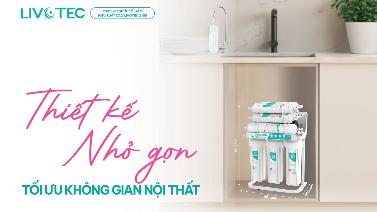 Livotec 216s Thiết kế để gầm nhỏ gọn &ndash; Tối ưu kh&ocirc;ng gian bếp