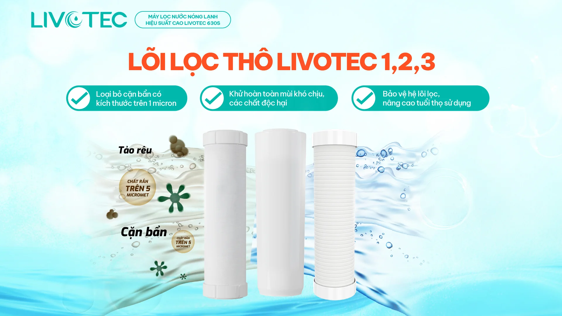 HỆ L&Otilde;I LỌC TH&Ocirc; 1&ndash;2&ndash;3 &ndash; TĂNG TUỔI THỌ M&Agrave;NG RO
