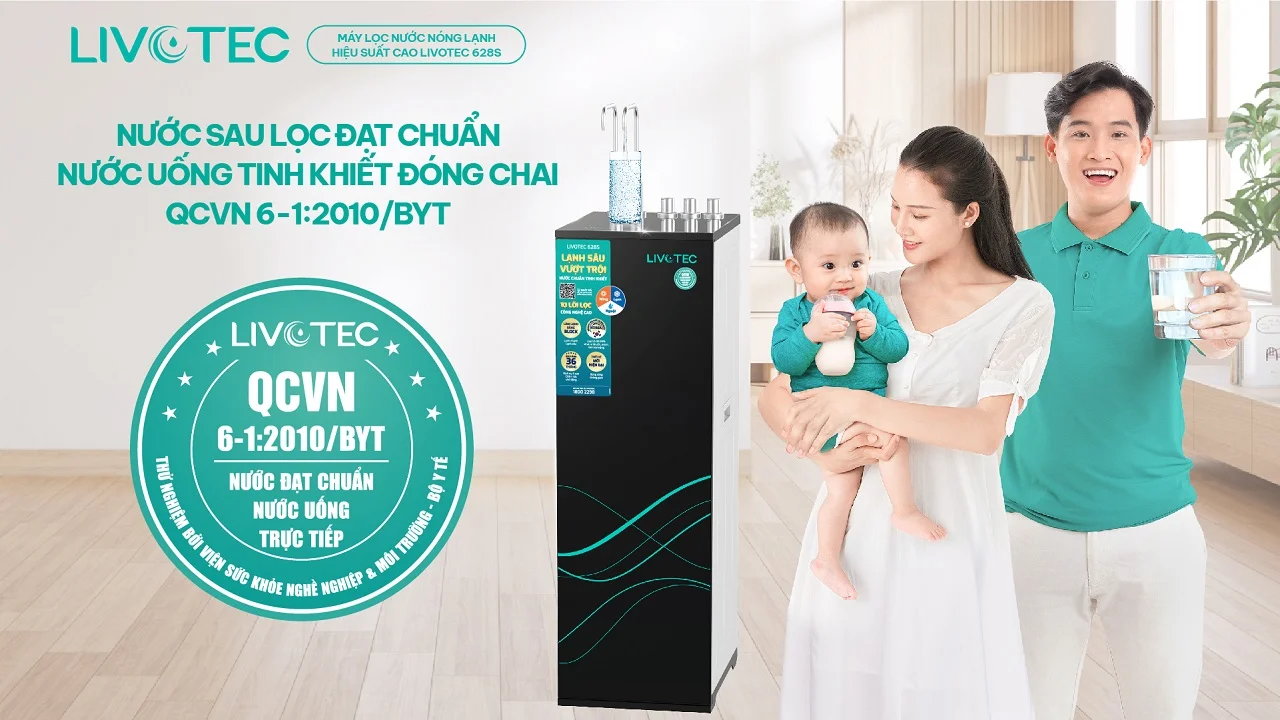 Nước sau lọc đạt ti&ecirc;u chuẩn sử dụng trực tiếp