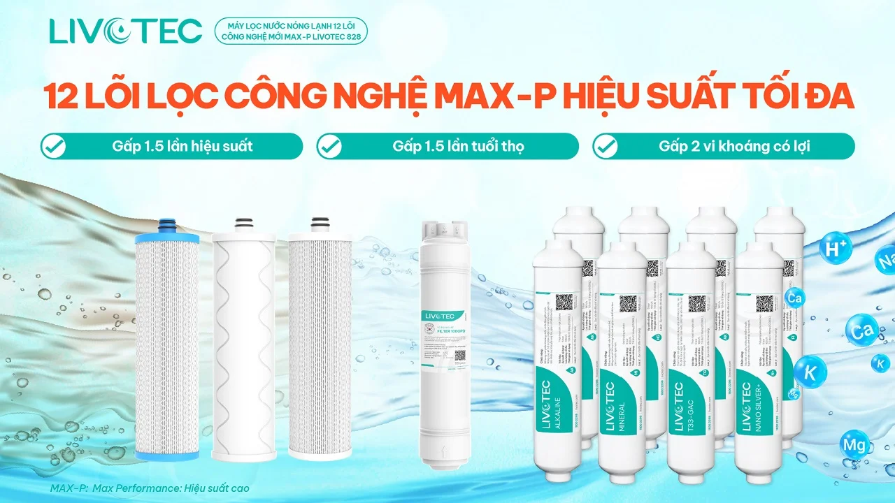 12 LÕI LỌC CÔNG NGHỆ MAX-P