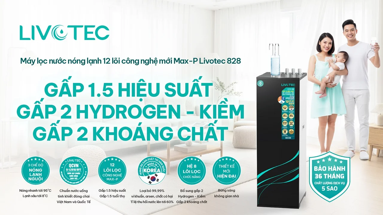 Máy lọc nước nóng lạnh Livotec 828