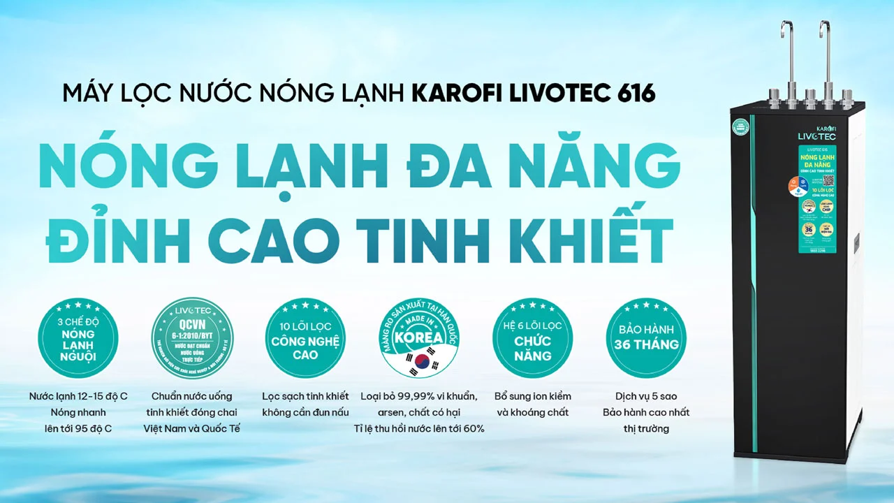 Máy lọc nước nóng lạnh Livotec 616 