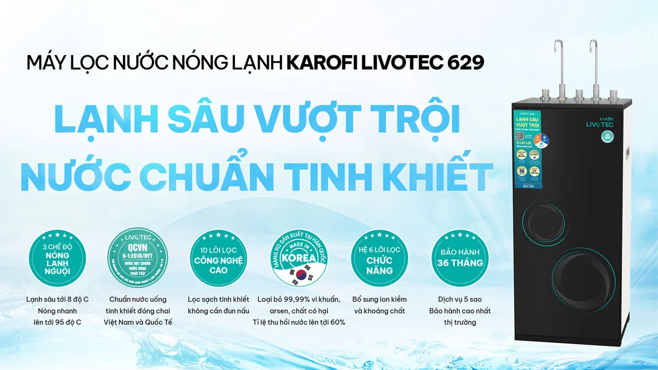 Máy lọc nước nóng lạnh Livotec 629 