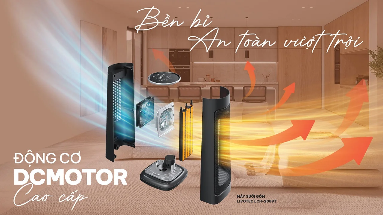 Nơi b&aacute;n M&aacute;y sưởi gốm Livotec LCH-1597D