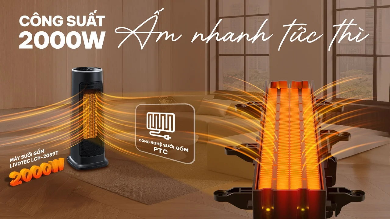 Gi&aacute; M&aacute;y sưởi gốm Livotec LCH-1597D