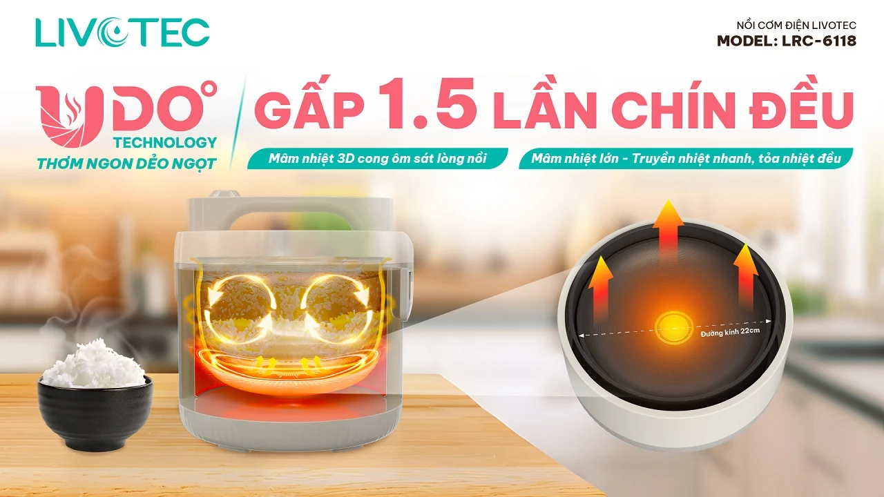 Nồi cơm điện Livotec LRC-6118
