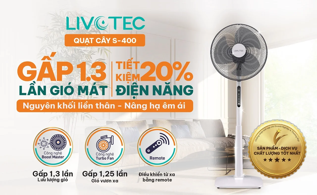 Quạt c&acirc;y Livotec S-400