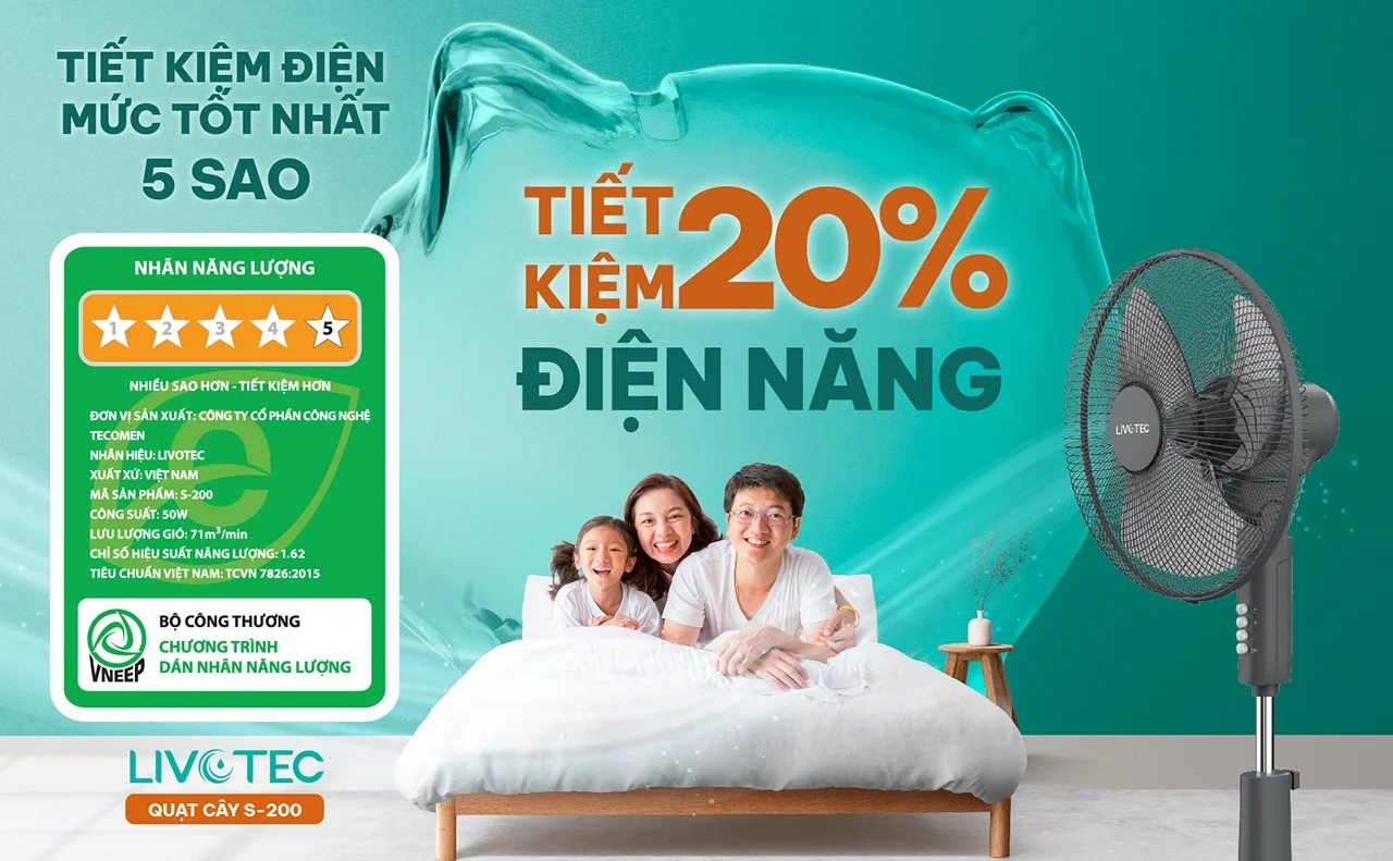 Tiết kiệm điện vượt trội 20%