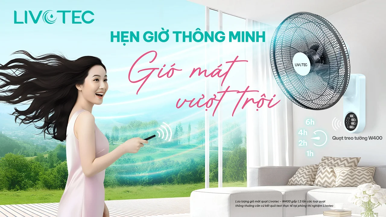 Quạt treo tường Livotec W-400