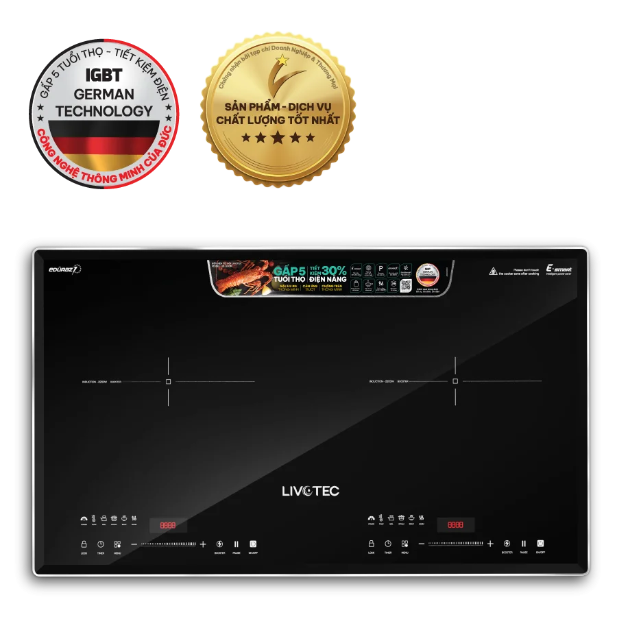 Bếp từ đôi Livotec E-SMART LID-980M