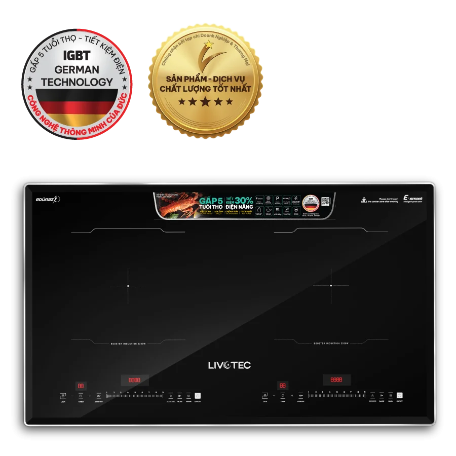 Bếp từ đôi Livotec E-SMART LID-990M