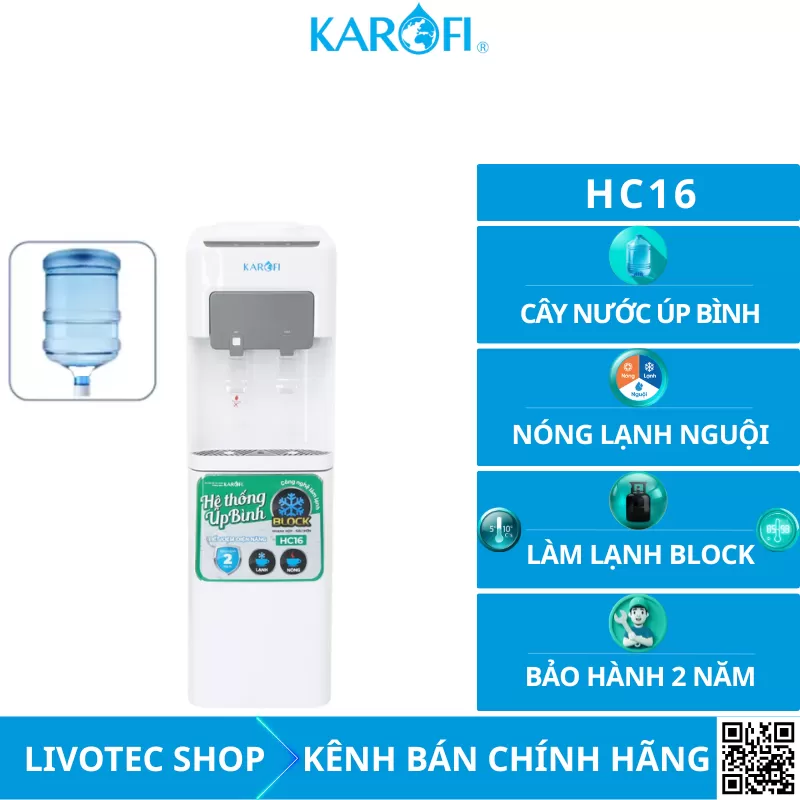 Cây nóng lạnh Karofi úp bình HC16