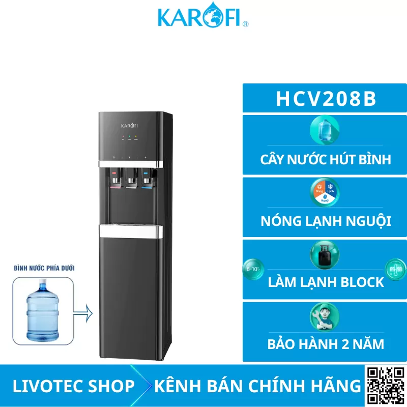 Cây nước nóng lạnh Karofi HCV208B