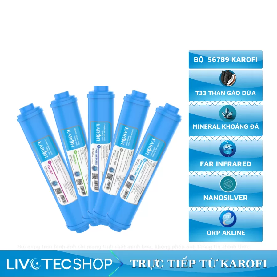 Bộ lõi lọc nước Karofi số 56789