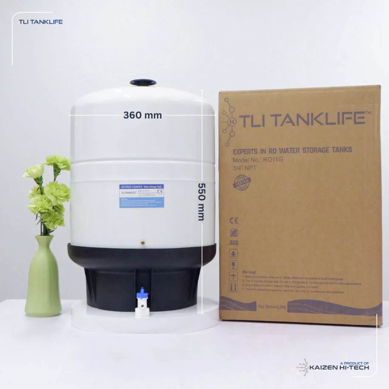 Bình áp thép Tanklife TL-11G 30L cho máy lọc nước RO