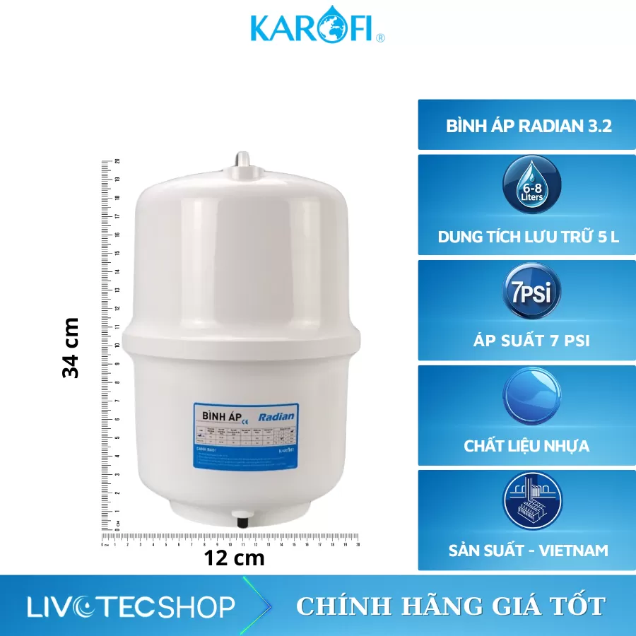 Bình áp máy lọc nước Karofi
