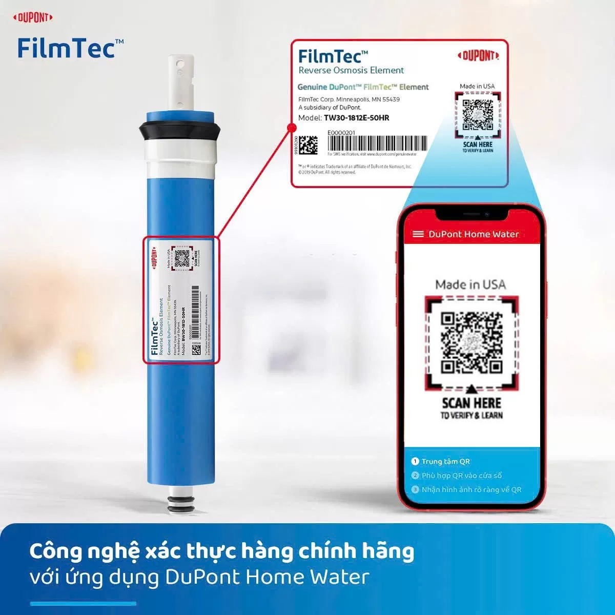 Màng RO FilmTec TW30‑1812‑50HR