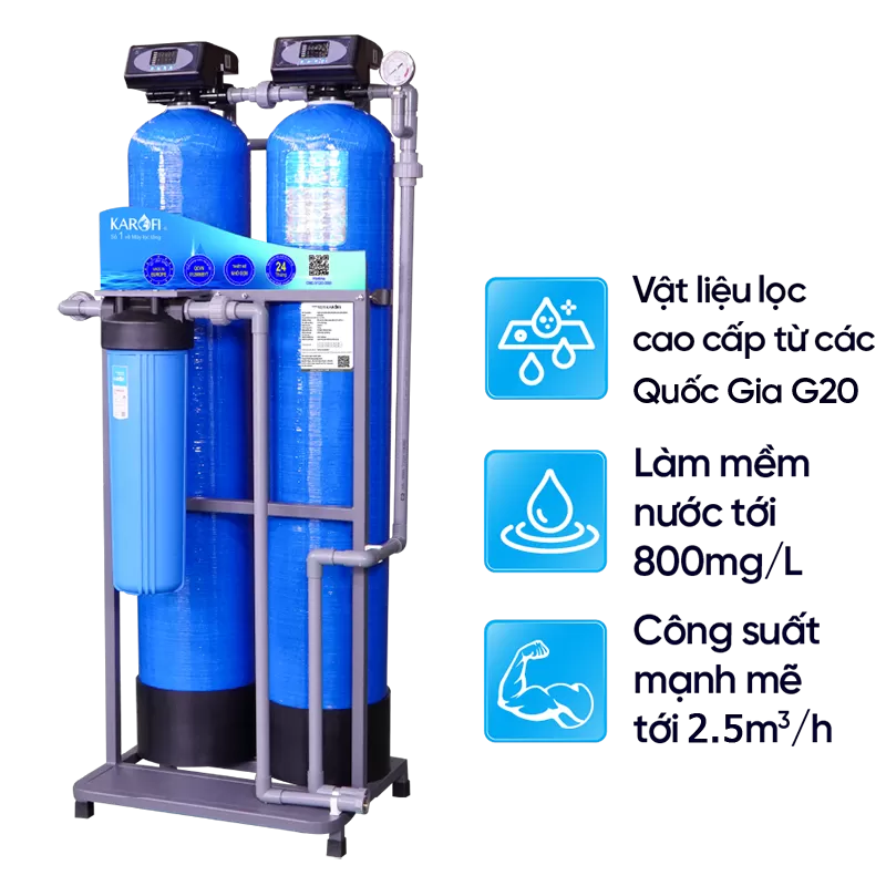 Máy lọc nước tổng đầu nguồn Karofi KTF - 222C