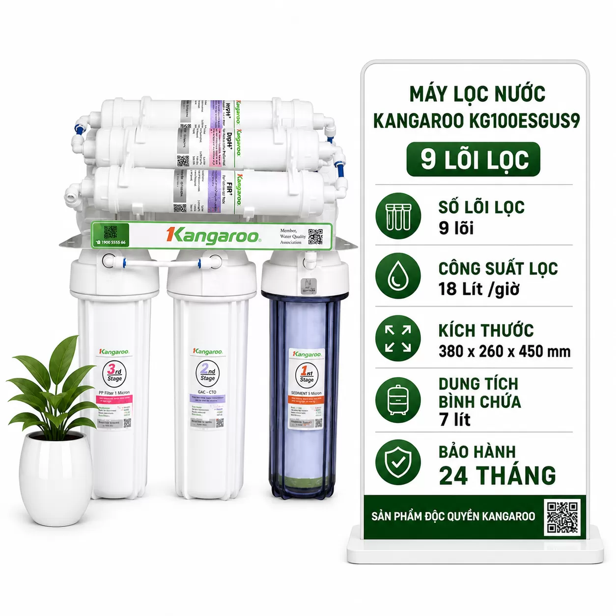 Máy lọc nước Kangaroo KG100ESGUS9