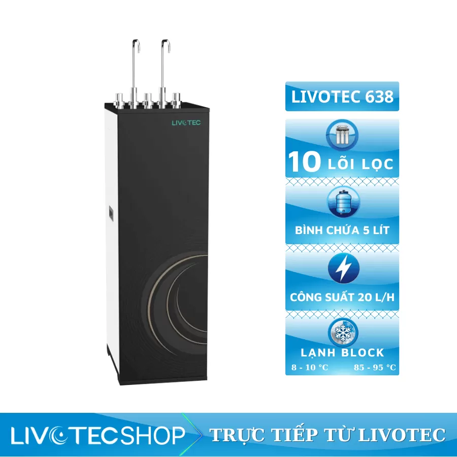 Máy lọc nước nóng lạnh Livotec 638