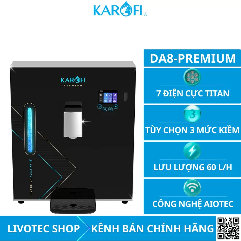 Máy lọc nước Hydro-ion kiềm Karofi DA8 PREMIUM