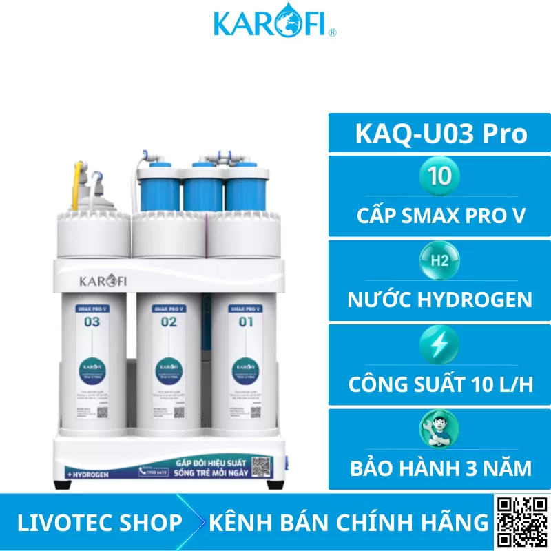 Máy lọc nước RO Karofi KAQ-U03 Pro