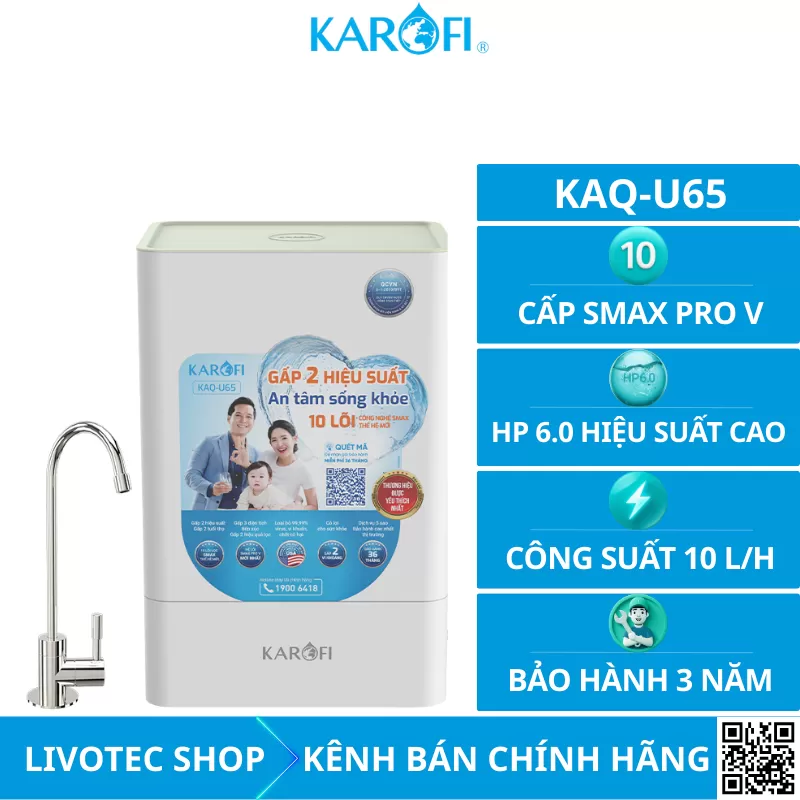 Máy lọc nước RO Karofi KAQ-U65